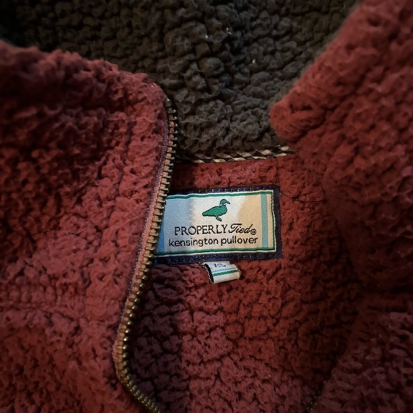 Cozy Red Fleece Pullover - Picture 3 of 6